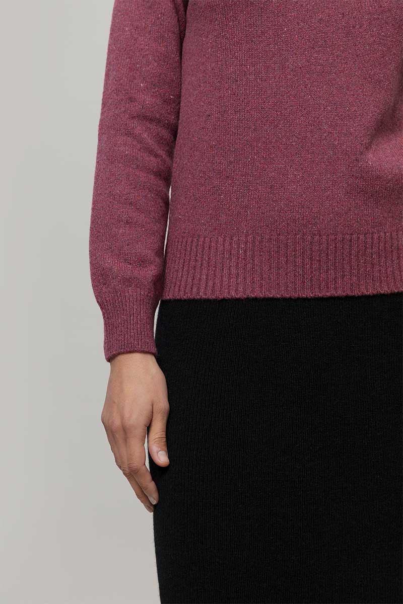 Maglia Collo Alto Cashmere Donna Ada - Rifò moda circolare made in Italy
Rosso Marsala