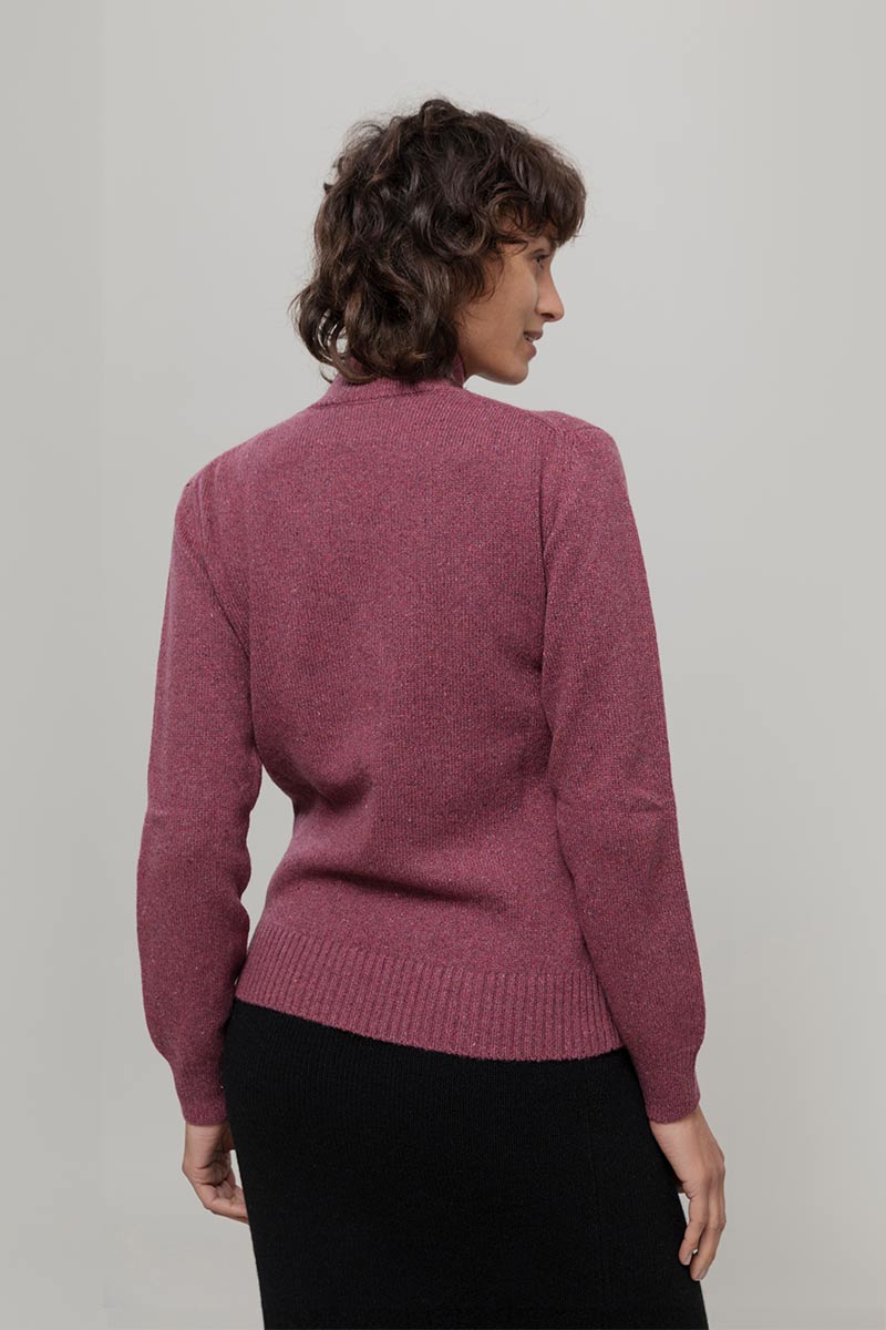 Maglia Collo Alto Cashmere Donna Ada - Rifò moda circolare made in Italy
Rosso Marsala