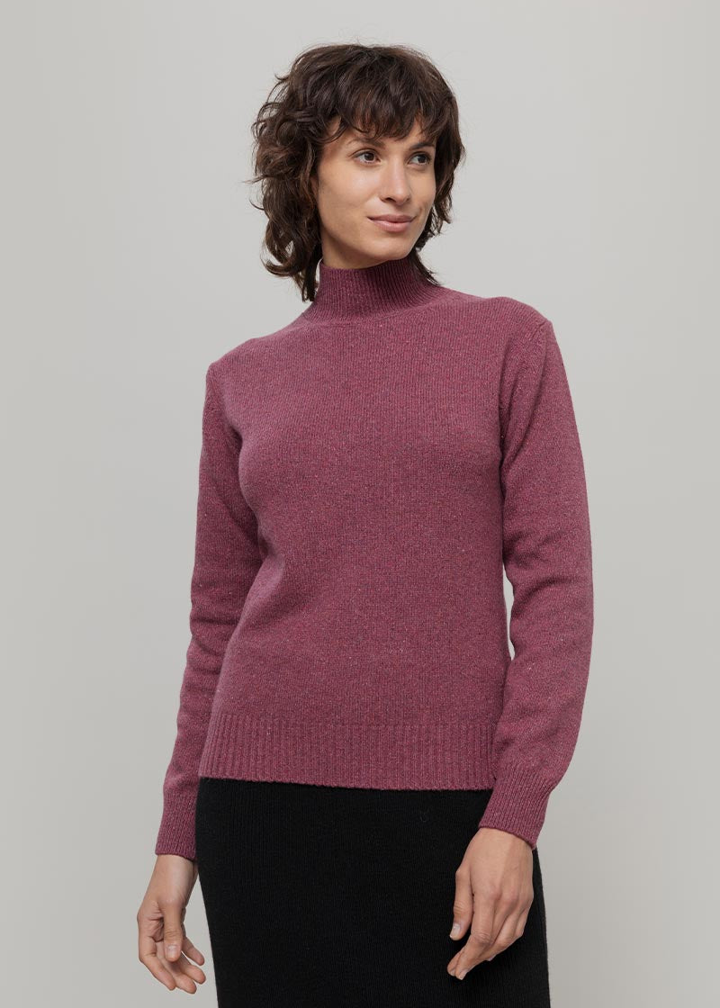 Maglia Collo Alto Cashmere Donna Ada - Rifò moda circolare made in Italy
Rosso Marsala