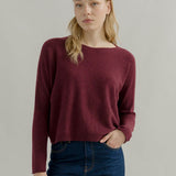 Maglia Scollo a Barca Donna Cashmere Silvia Rosso - Rifò