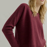 Maglia Scollo a Barca Donna Cashmere Silvia Rosso - Rifò