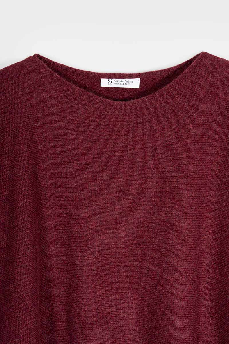 Maglia Scollo a Barca Donna Cashmere Silvia Rosso - Rifò