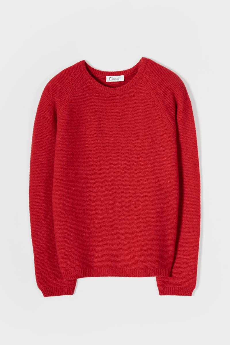 Maglia Girocollo Donna Cashmere Rigenerato Giulietta - Rifò Lab Moda circolare made in Italy
Rosso Papavero