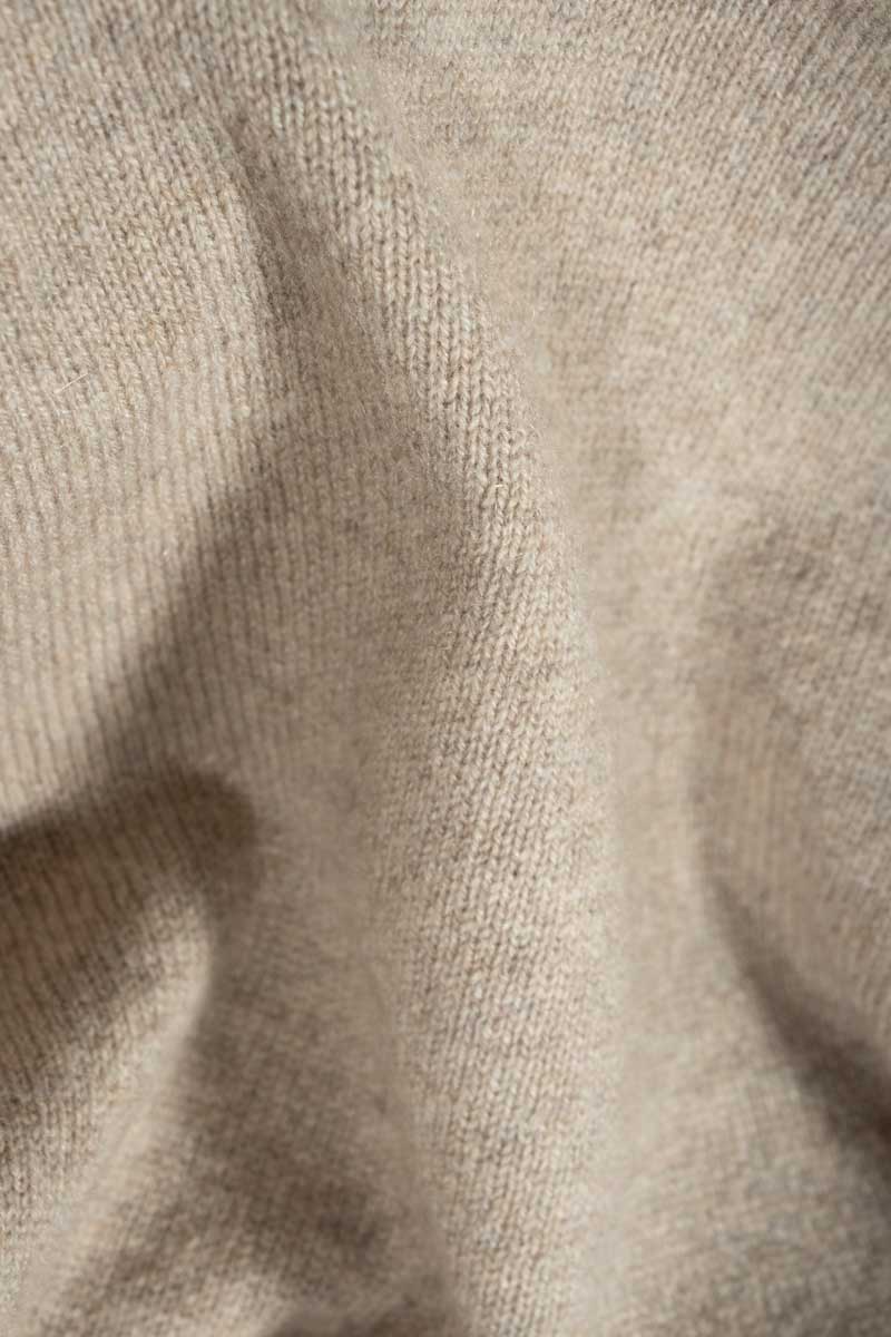 Maglia Girocollo Cashmere Rigenerato Uomo Beige - Rifò