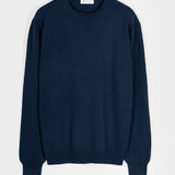 Maglia Girocollo Cashmere Rigenerato Uomo Blu - Rifò