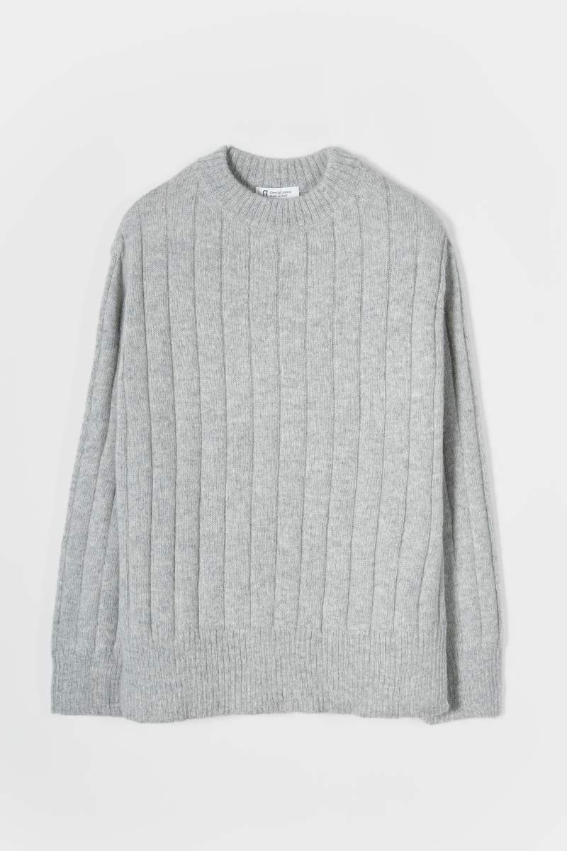 Maglione Alpaca Lana Donna Grigio Atena - Rifò Lab Moda circolare made in Italy