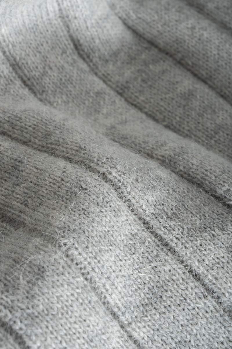 Maglione Alpaca Lana Donna Grigio Atena - Rifò Lab Moda circolare made in Italy
