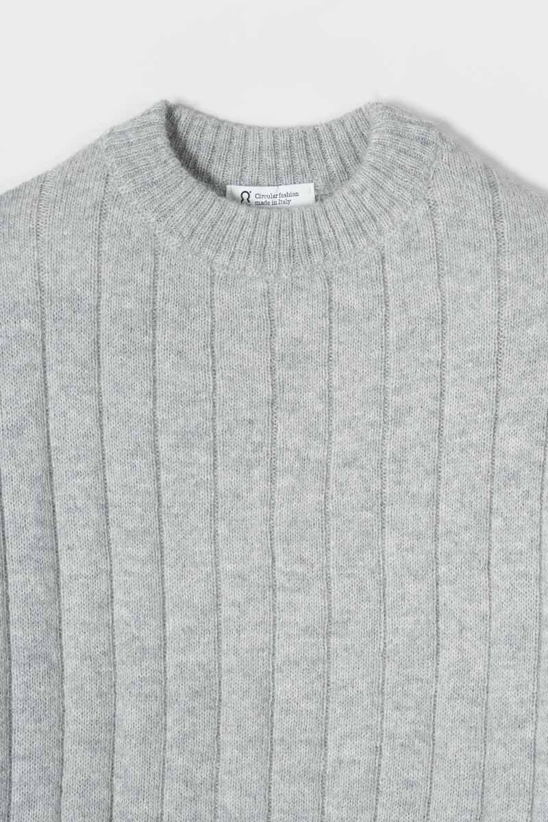 Maglione Alpaca Lana Donna Grigio Atena - Rifò Lab Moda circolare made in Italy