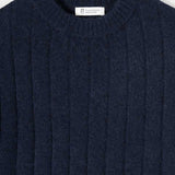 Maglione Alpaca Lana Donna Blu Atena - Rifò Lab Moda circolare made in Italy