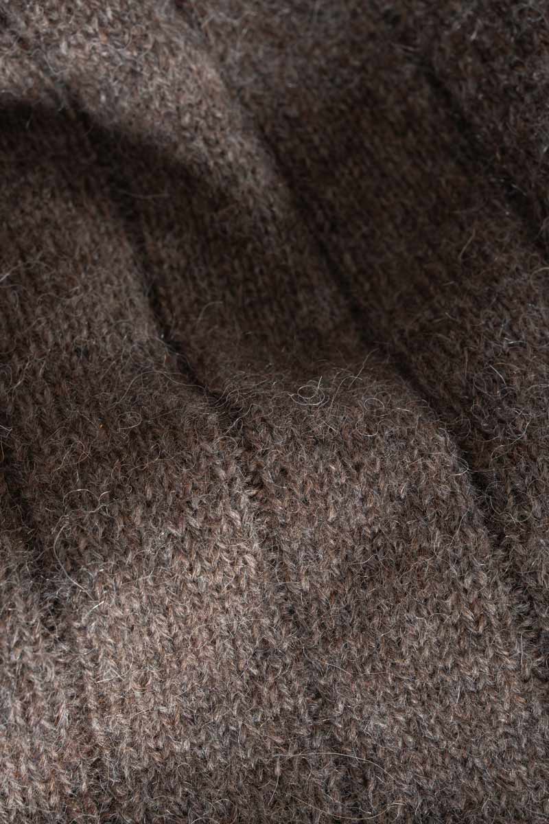 Maglione Alpaca Lana Donna Marrone Atena - Rifò Lab Moda circolare made in Italy