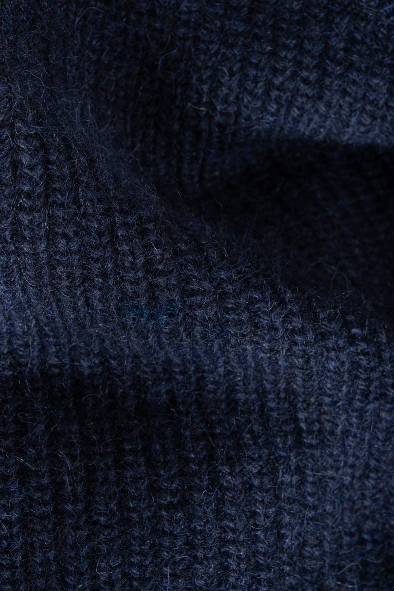 Maglione Uomo Alpaca Riciclata Blu Silvano - Rifò Lab Moda circolare made in Italy