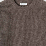 Maglione Uomo Alpaca Riciclata Marrone Silvano - Rifò Lab Moda circolare made in Italy