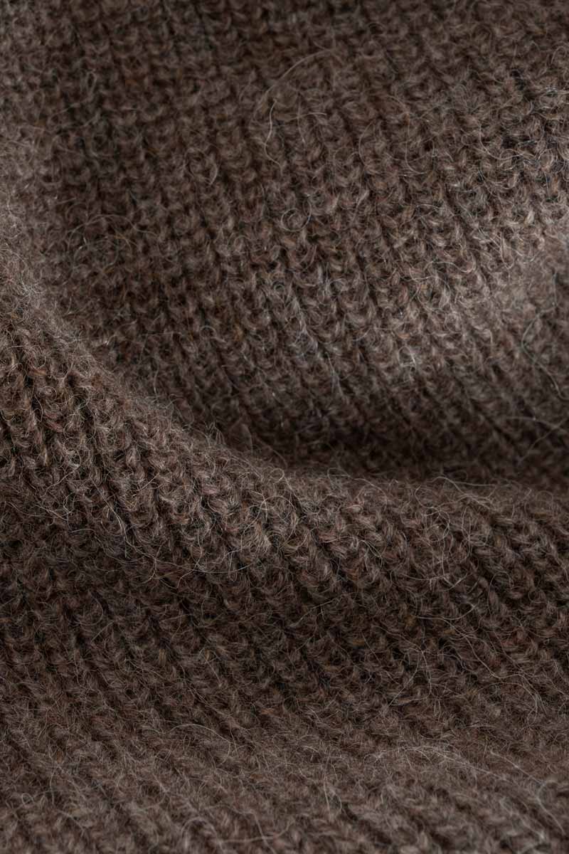 Maglione Uomo Alpaca Riciclata Marrone Silvano - Rifò Lab Moda circolare made in Italy