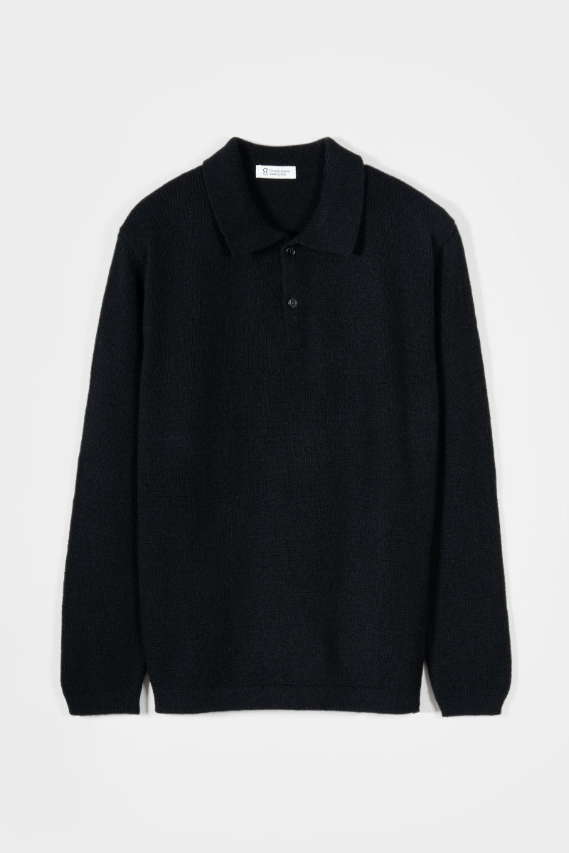 Maglione Polo Uomo Cashmere Riciclato Bernardo - Rifò Lab Moda circolare made in Italy
Nero Ardesia