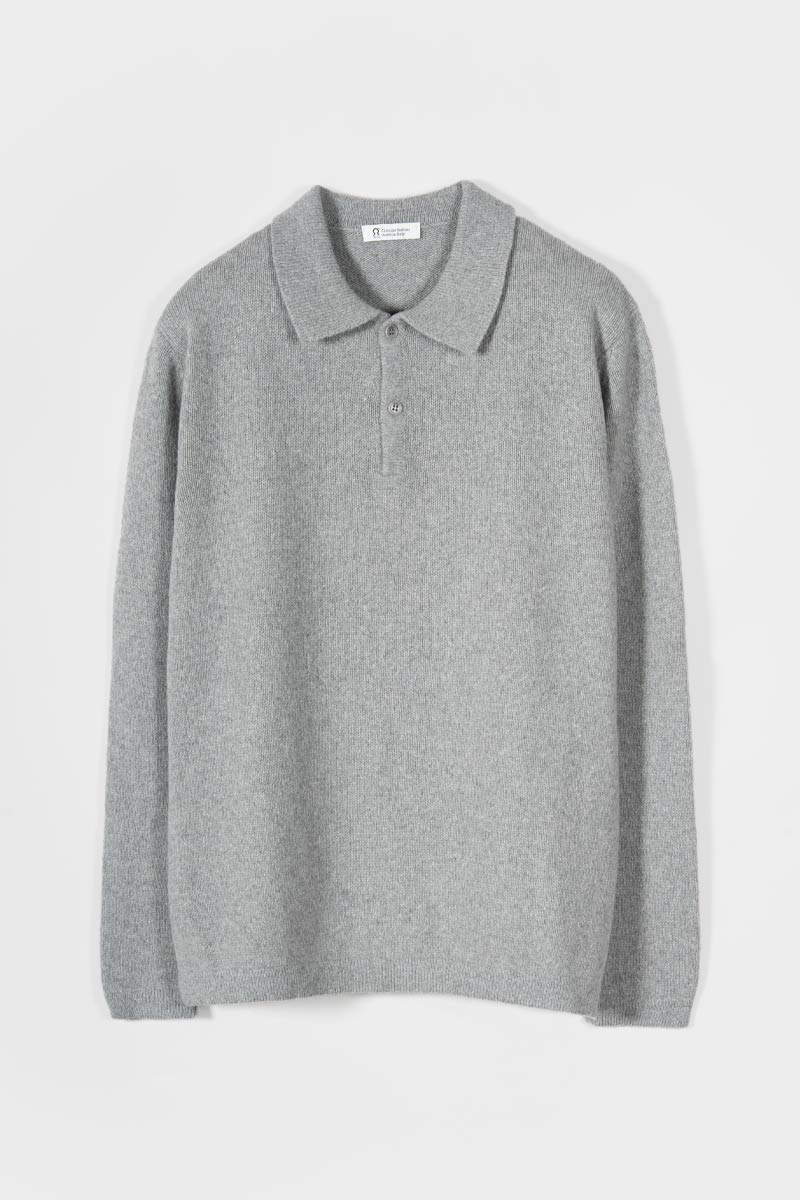 Maglione Polo Uomo Cashmere Riciclato Bernardo - Rifò Lab Moda circolare made in Italy
Grigio Calce