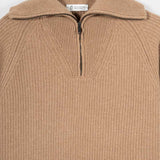 Maglione con Zip Uomo Lana Rigenerata Stefano - Rifò Lab Moda circolare made in Italy