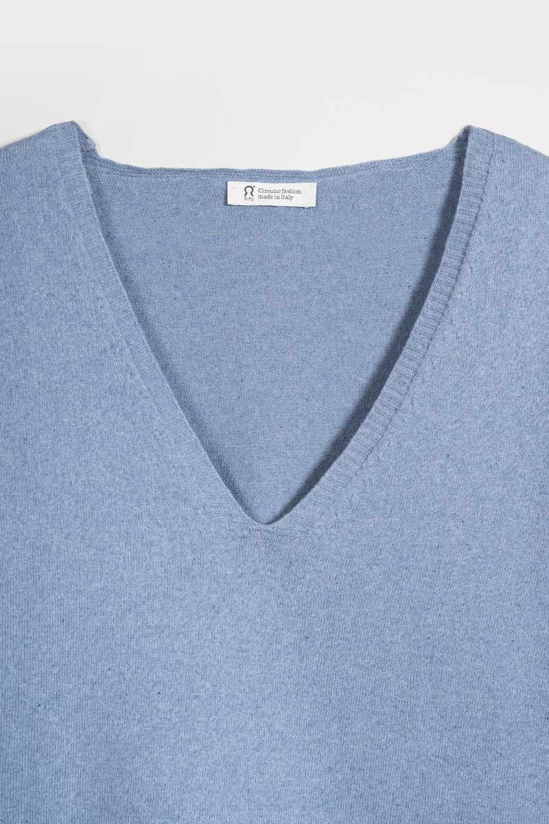 Maglia Donna Cotone Rigenerato Aura Blu