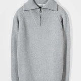 Maglione con Zip Uomo Lana Rigenerata Stefano - Rifò Lab Moda circolare made in Italy
Grigio Calce
