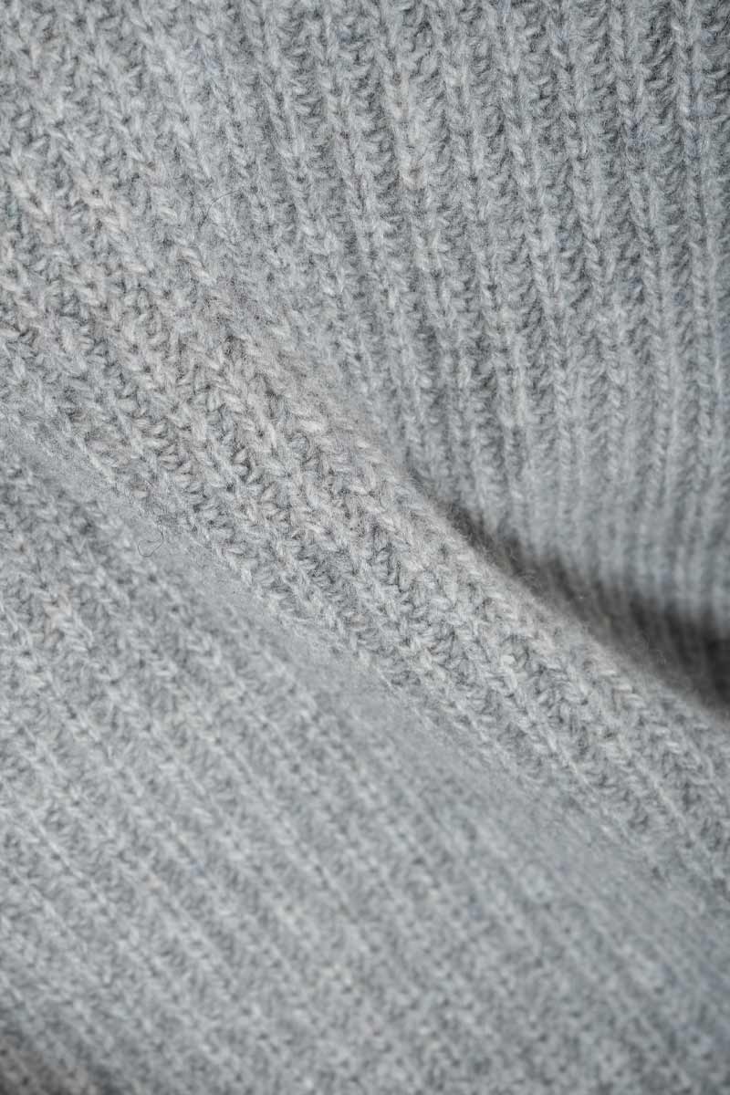 Maglione con Zip Uomo Lana Rigenerata Stefano - Rifò Lab Moda circolare made in Italy
Grigio Calce