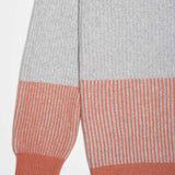 Maglia Unisex Cashmere Rigenerato Zero Waste Trio Arancio Pompelmo