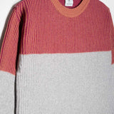 Maglia Unisex Cashmere Rigenerato Zero Waste Trio Arancio Pompelmo