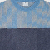 Maglia Unisex Cashmere Rigenerato Zero Waste Trio Azzurro Ortensia