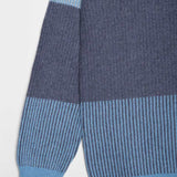 Maglia Unisex Cashmere Rigenerato Zero Waste Trio Azzurro Ortensia