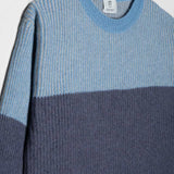 Maglia Unisex Cashmere Rigenerato Zero Waste Trio Azzurro Ortensia