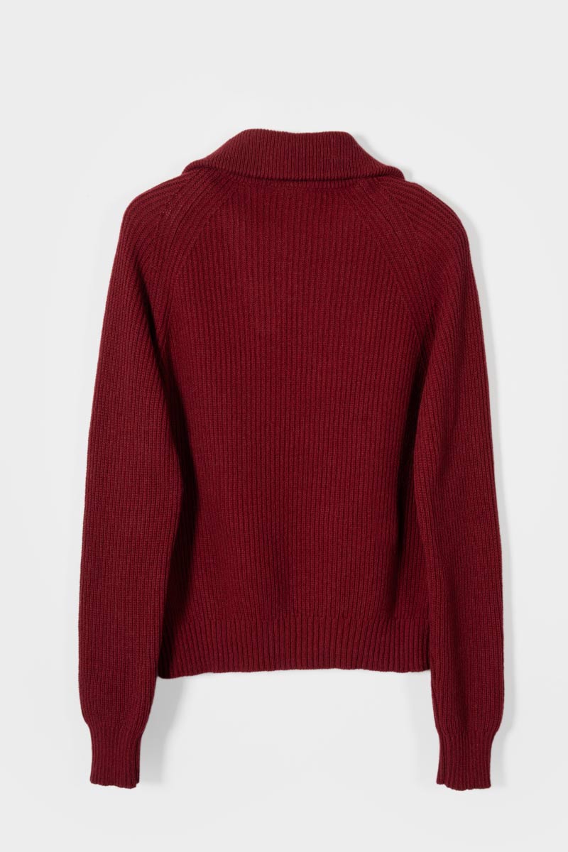 Maglia Zip Donna Lana Rigenerata Annalisa - Rifò Lab Moda circolare made in Italy 