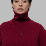 Maglia Zip Donna Lana Rigenerata Annalisa - Rifò Lab Moda circolare made in Italy 