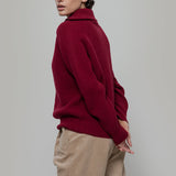 Maglia Zip Donna Lana Rigenerata Annalisa - Rifò Lab Moda circolare made in Italy 