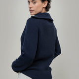 Maglia Zip Donna Lana Rigenerata Annalisa - Rifò Lab Moda circolare made in Italy 