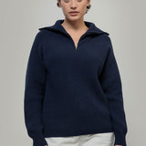 Maglia Zip Donna Lana Rigenerata Annalisa - Rifò Lab Moda circolare made in Italy 