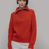 Maglia Zip Donna Lana Rigenerata Annalisa - Rifò Lab Moda circolare made in Italy 
