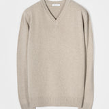 Maglione Scollo a V Uomo Cashmere Riciclato Flavio - Rifò Lab Moda circolare made in Italy
Beige Sabbia