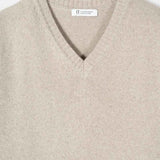 Maglione Scollo a V Uomo Cashmere Riciclato Flavio - Rifò Lab Moda circolare made in Italy
Beige Sabbia