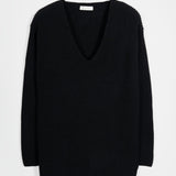 Maglia Donna Cashmere Rigenerato Ester Nero