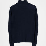 maglia-costine-cashmere-rigenerato-donna-euridice-blu - Rifò Lab Moda circolare made in Italy 