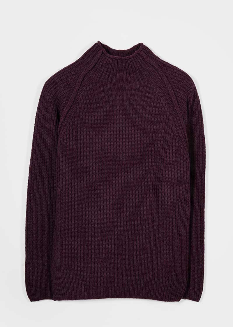 Maglione Collo Alto Unisex Lana Rigenerata Corrado - Rifò Lab Moda circolare made in Italy