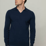 Blu Mora | Maglia polo uomo cashmere rigenerato