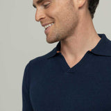 Blu Mora | Maglia polo uomo cashmere rigenerato