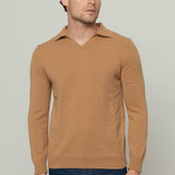 Beige Noce | Maglia polo uomo cashmere rigenerato