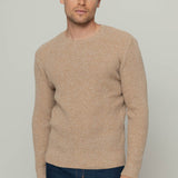 Mouline Beige Camomilla | Maglia Uomo Cashmere Rigenerato Carlo