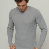 Grigio Calce | Maglia Uomo Cashmere Rigenerato Carlo