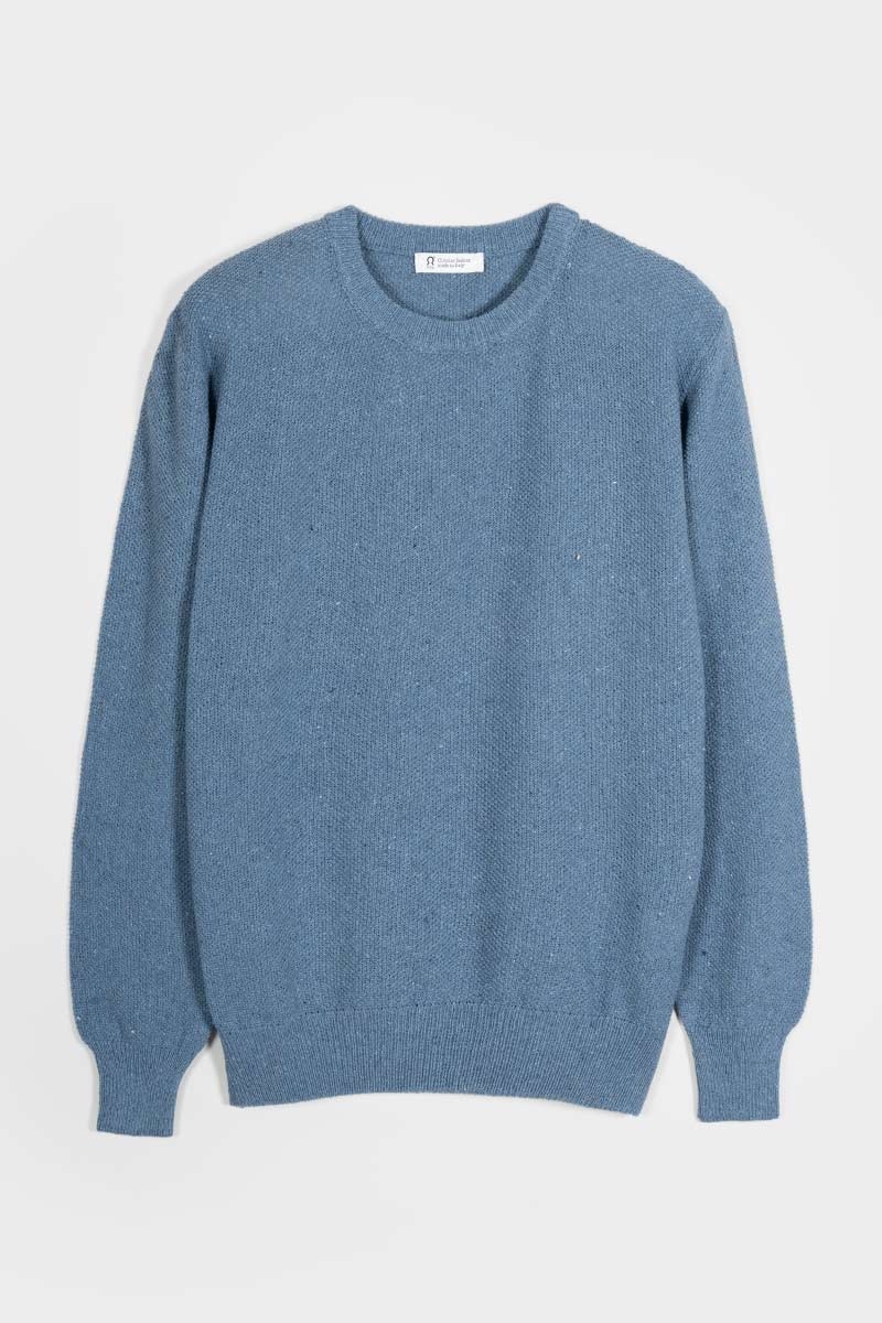 Blu Atlantico | Maglioncino leggero cotone jeans rigenerato