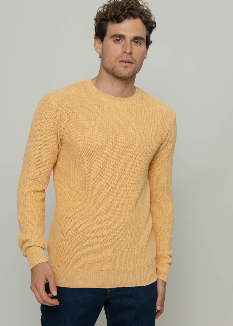 Arancio Papaya | Maglia Uomo Cotone Rigenerato Luca