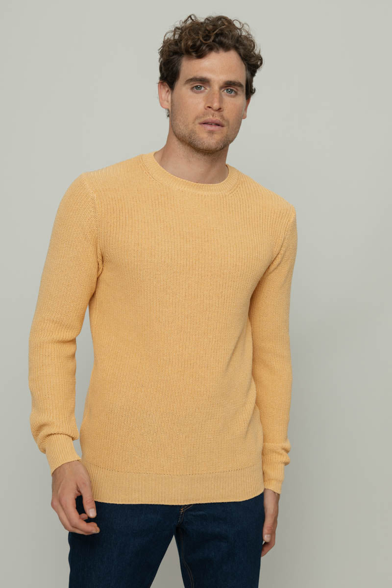 Arancio Papaya | Maglia Uomo Cotone Rigenerato Luca