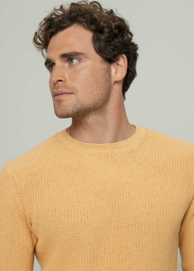 Arancio Papaya | Maglia Uomo Cotone Rigenerato Luca