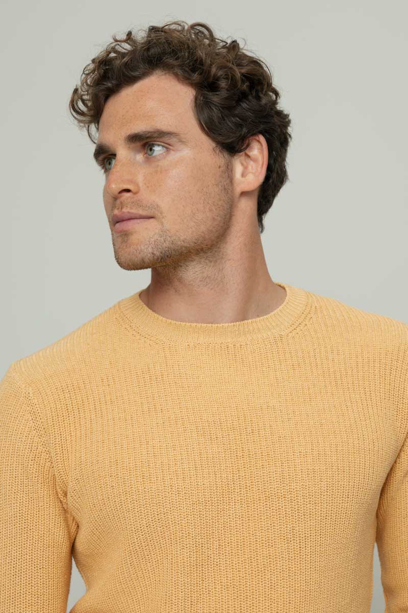 Arancio Papaya | Maglia Uomo Cotone Rigenerato Luca