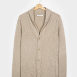 Beige Sabbia | Cardigan Uomo Lana Rigenerata Ambrogio